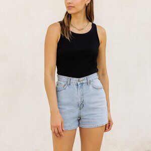 Vintage Levi’s High Rise Orange Tab Denim Shorts Light Wash Size 10 USA Made